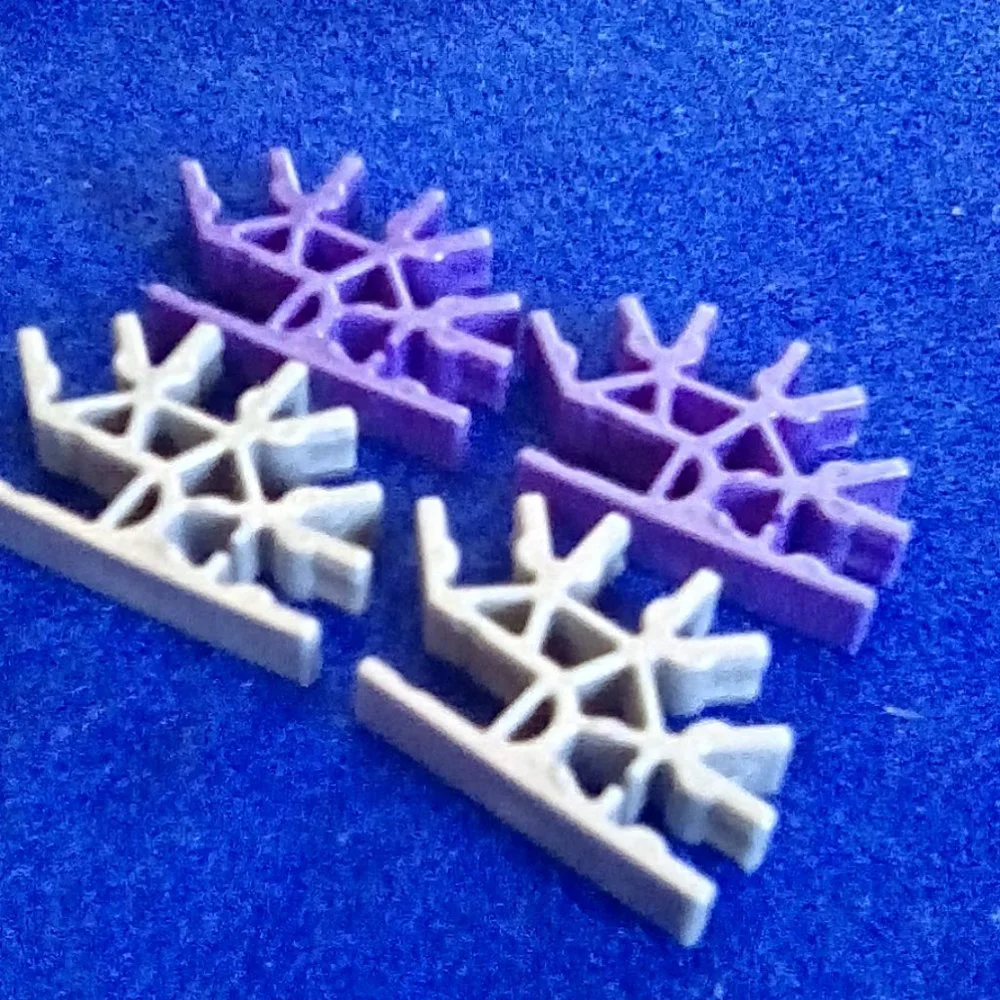 K'NEX connector4-way 3D purple grey
